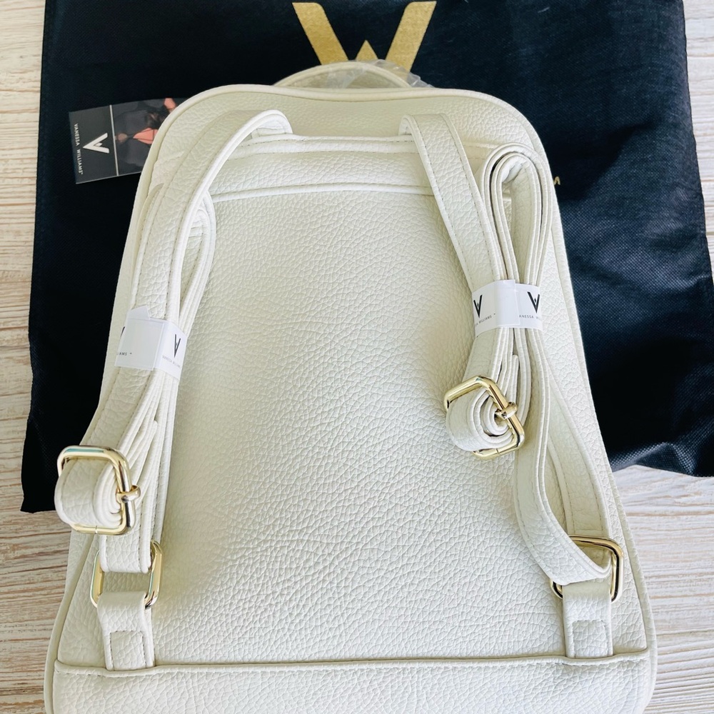 NWT Vanessa Williams Cream & Mint Backpack - Picture 11 of 14